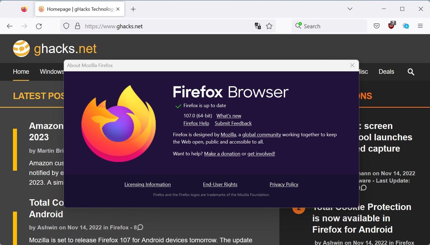 火狐浏览器 Firefox 107 稳定版发布：增强安全，改善性能